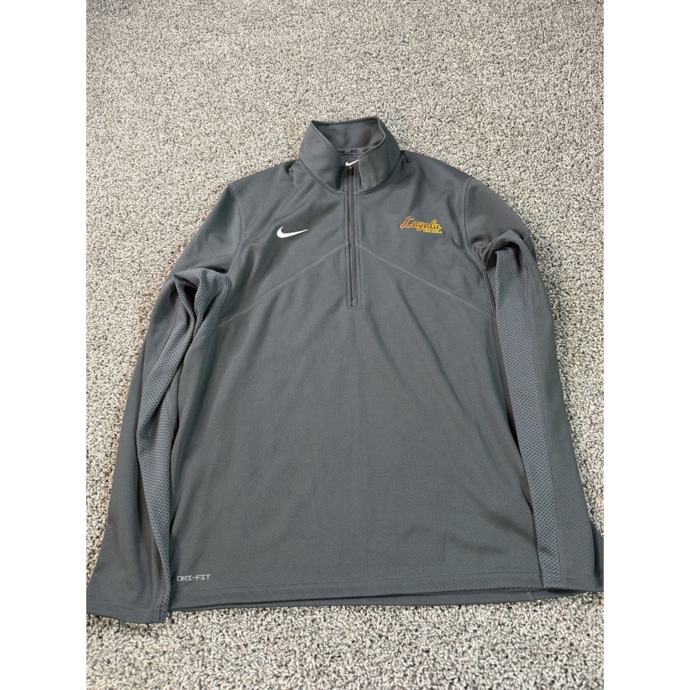 Loyola University Chicago Nike Dri-Fit 1/4 Zip Jacket Men's Size Large Black